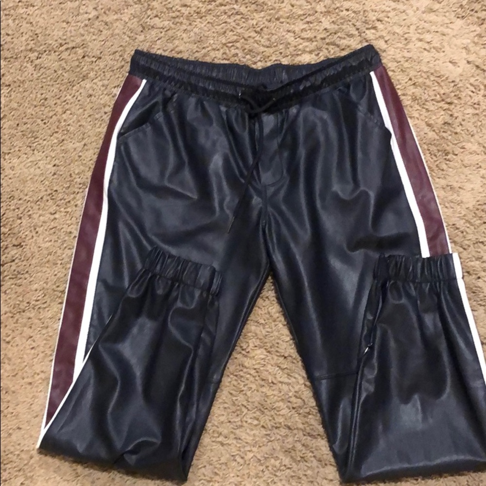 David Lerner Vegan leather joggers